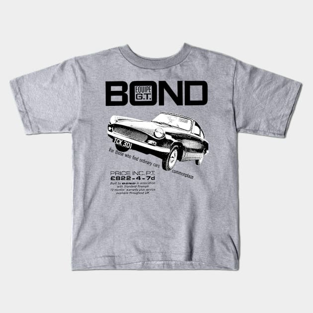 BOND EQUIPE GT - advert Kids T-Shirt by Throwback Motors